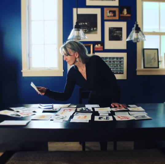 Jess sorting Watercolors 4-17-18sm